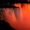 Niagara Falls in orange light